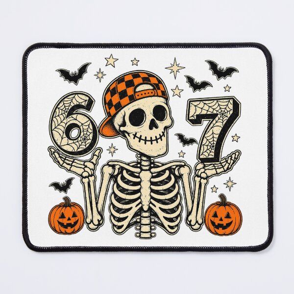 Item preview, Cool Skeleton Wearing Cap Holding Number 67 Halloween Graphic designed and sold by Derekquie.