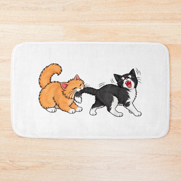 Item preview, Cat Biting Cat Butt Funny Cat Meme Humor designed and sold by Dmo3HarkoArt.
