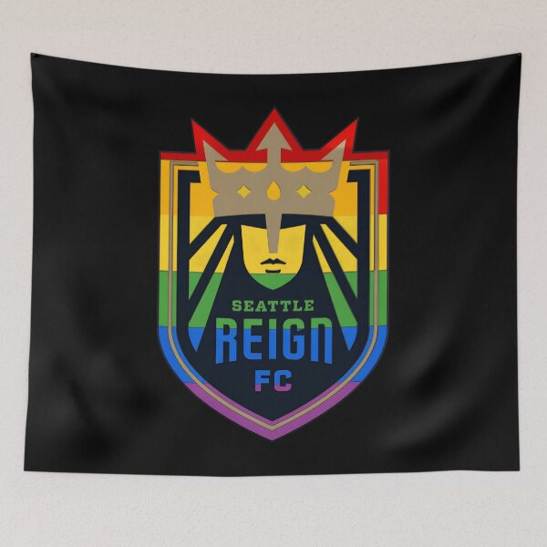 Item preview, Seattle Reign FC Pride Rainbow Soccer Crest designed and sold by HollyBellArtSte.