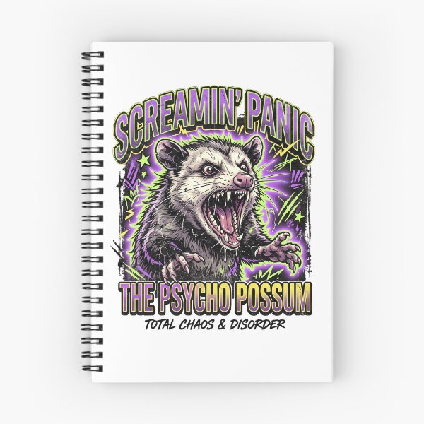 Item preview, Screamin' Panic The Psycho Possum – Crazy Horror Possum Retro Graphic designed and sold by LOVEARTDESIGN.