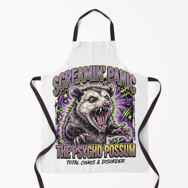 Item preview, Screamin' Panic The Psycho Possum – Crazy Horror Possum Retro Graphic designed and sold by LOVEARTDESIGN.