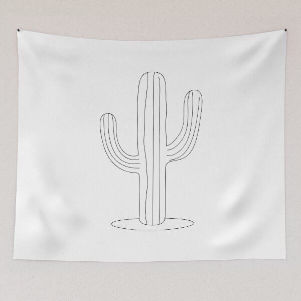 Item preview, Cactus Detailed 1 Line Art Gift designed and sold by OneLine Studio.