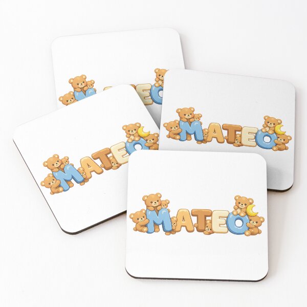 Item preview, Mateo Teddy Bear Nursery – Cute Baby Name designed and sold by UrbanStatic.