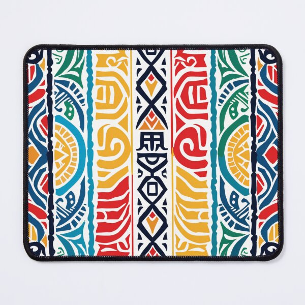 Item preview, Polynesian Mix Maori Geometric Tribal Pattern Primary Colors designed and sold by GrinGalore.