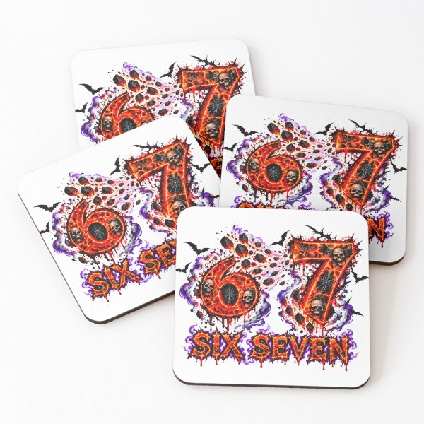 Item preview, 67 Six Seven UK Drill Music Group Fiery Skulls Graphic designed and sold by Derekquie.