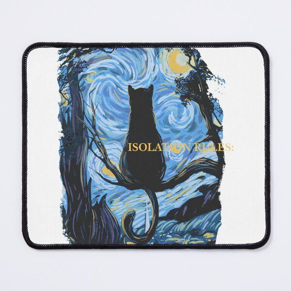 Item preview, Feline Stargazing Under Swirling Night Sky Art designed and sold by ISABEDOVAL.