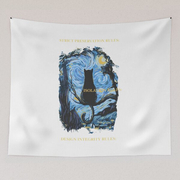 Item preview, Feline Stargazing Under Swirling Night Sky Art designed and sold by ISABEDOVAL.