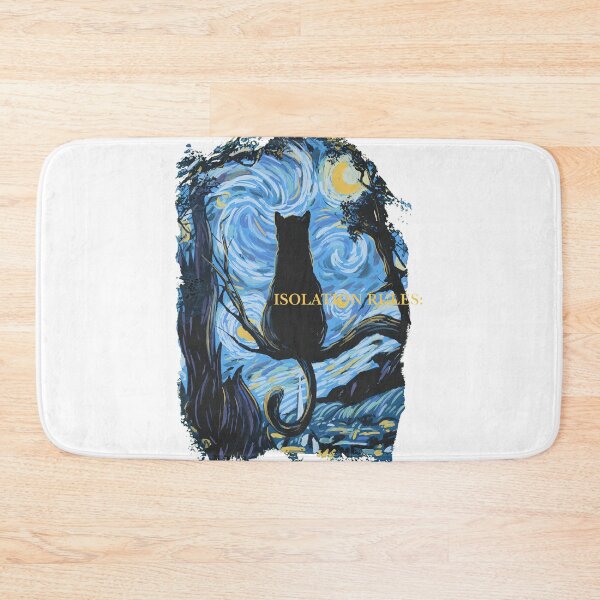 Item preview, Feline Stargazing Under Swirling Night Sky Art designed and sold by ISABEDOVAL.