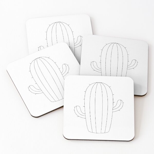 Item preview, Cactus Detailed 2 Line Art Gift designed and sold by OneLine Studio.