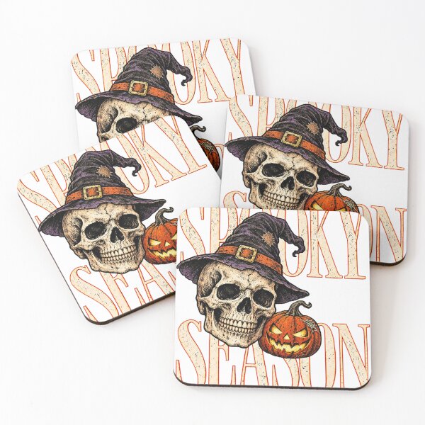 Item preview, Spooky Season Skull With Witch Hat And Pumpkin Vintage designed and sold by Derekquie.