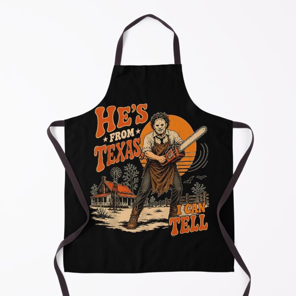 Item preview, Hes From Texas I Can Tell Chainsaw Witch Horror Halloween designed and sold by DaveBevitt.