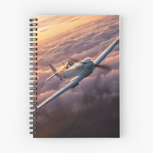 Item preview, Spitfire Prototype Sunset Clouds Illustration designed and sold by Airpower Art.