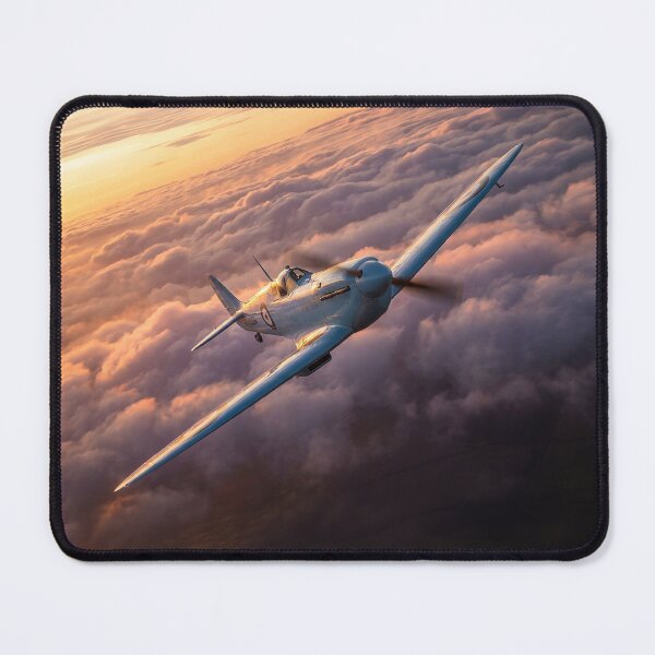 Item preview, Spitfire Prototype Sunset Clouds Illustration designed and sold by Airpower Art.