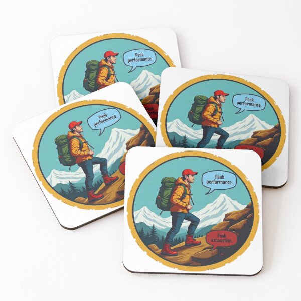 Item preview, Peak Performance Peak Exhaustion Vintage Hiking Badge designed and sold by GabeMountainArt.