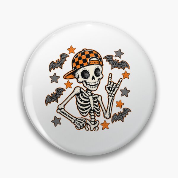 Item preview, Cool Skater Skeleton Rock On Checkered Hat Halloween designed and sold by Derekquie.