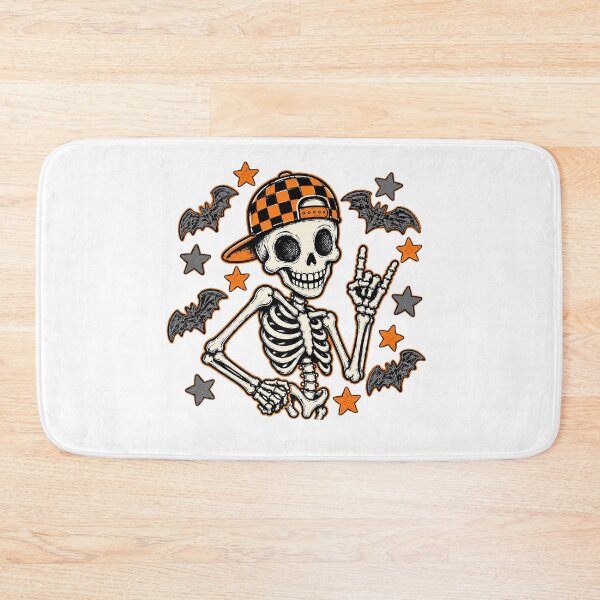 Item preview, Cool Skater Skeleton Rock On Checkered Hat Halloween designed and sold by Derekquie.