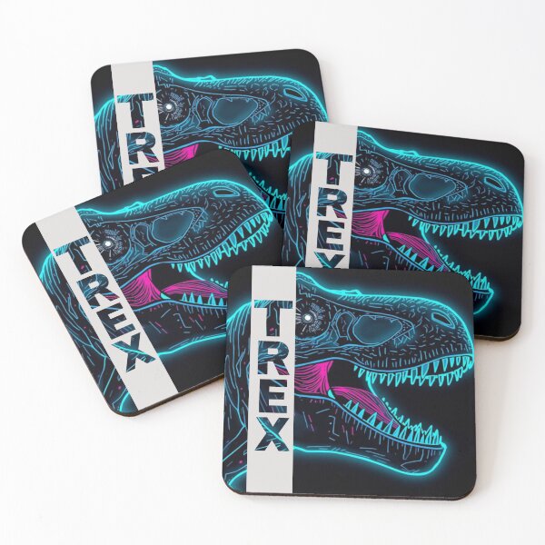 Item preview, Neon Cyberpunk T-Rex Synth wave Dinosaur designed and sold by unboxedbyJuls.