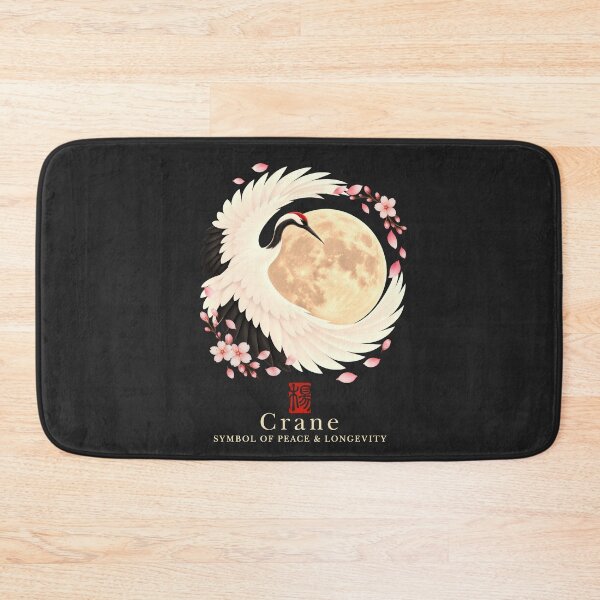 Item preview, Crane and Moon Japanese Inspired Art designed and sold by Namidesignkr.