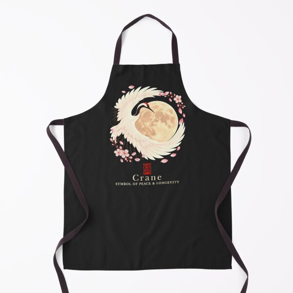 Item preview, Crane and Moon Japanese Inspired Art designed and sold by Namidesignkr.