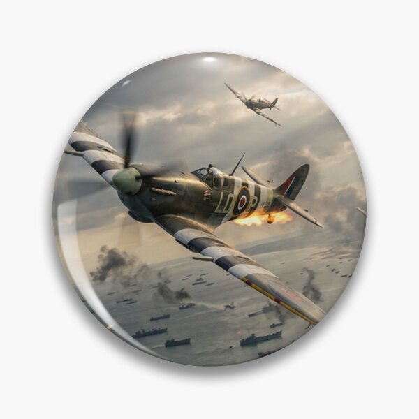 Item preview, Spitfires D-Day Invasion Fleet Illustration designed and sold by Airpower Art.
