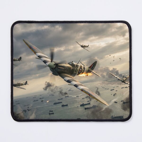 Item preview, Spitfires D-Day Invasion Fleet Illustration designed and sold by Airpower Art.