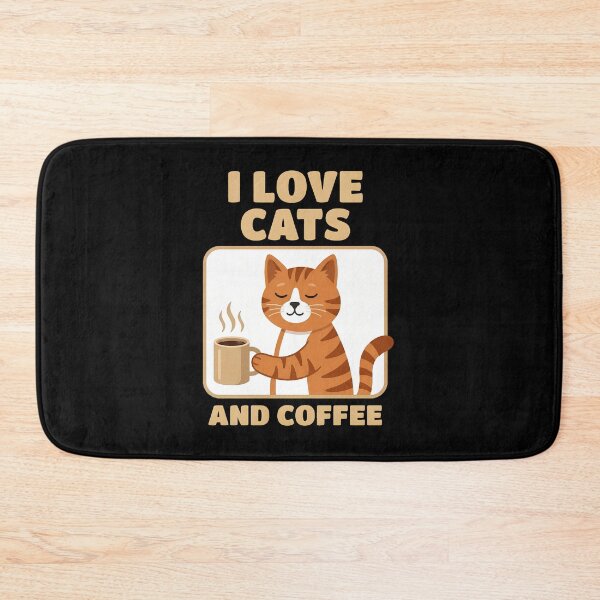 Item preview, I Love Cats And Coffee Cute Orange Tabby Cat designed and sold by Dmo3HarkoArt.
