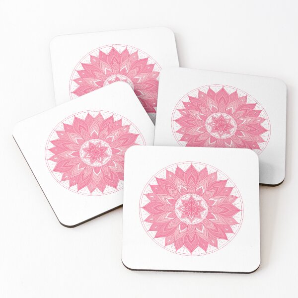 Item preview, Pink Lotus Mandala - Bohemian Floral Geometric Art designed and sold by RAJASWARSTORE.