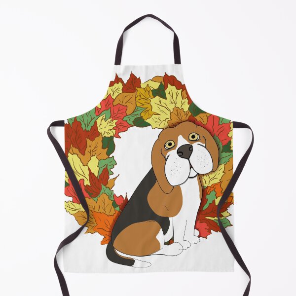 Item preview, Autumn Beagle in a Leaf Wreath designed and sold by KateQR.