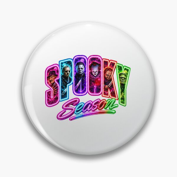 Item preview, Neon Spooky Season Horror Movie Villains Graphic designed and sold by Derekquie.