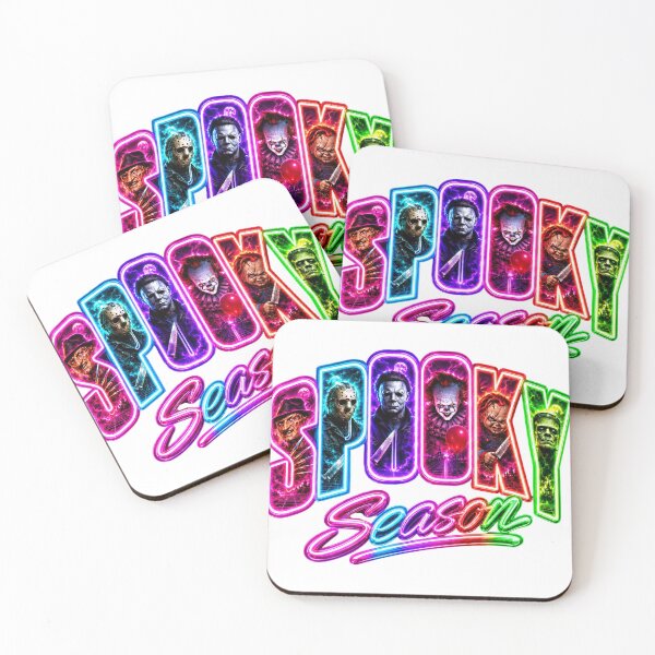 Item preview, Neon Spooky Season Horror Movie Villains Graphic designed and sold by Derekquie.