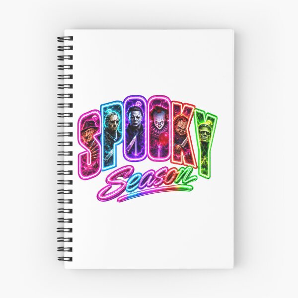 Item preview, Neon Spooky Season Horror Movie Villains Graphic designed and sold by Derekquie.