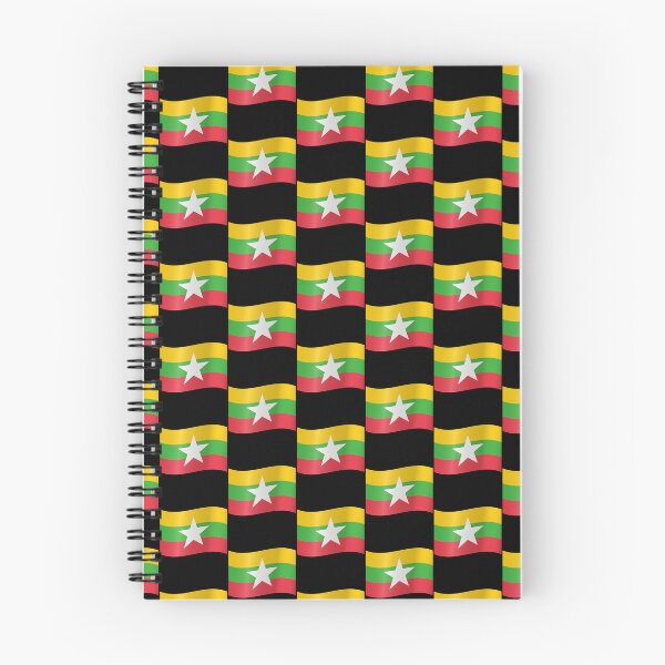 Item preview, Myanmar Waving Flag Myanmar Pride Design designed and sold by yazdogs.