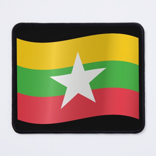 Item preview, Myanmar Waving Flag Myanmar Pride Design designed and sold by yazdogs.