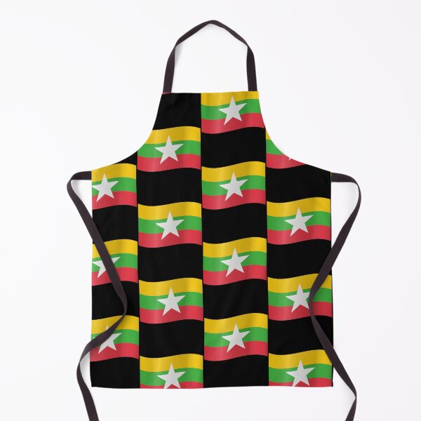 Item preview, Bandera de Myanmar ondeando Diseño de orgullo de Myanmar designed and sold by yazdogs.