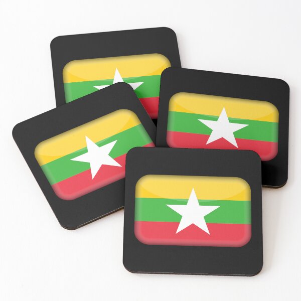 Item preview, Myanmar 3D Flag Myanmar Pride Design designed and sold by yazdogs.