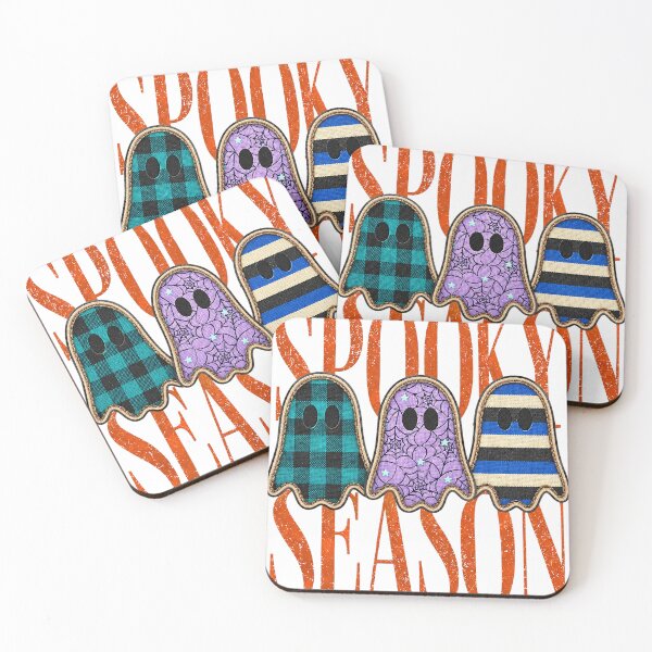 Item preview, Three Cute Patterned Ghosts Spooky Season Halloween Vintage Graphic designed and sold by Derekquie.