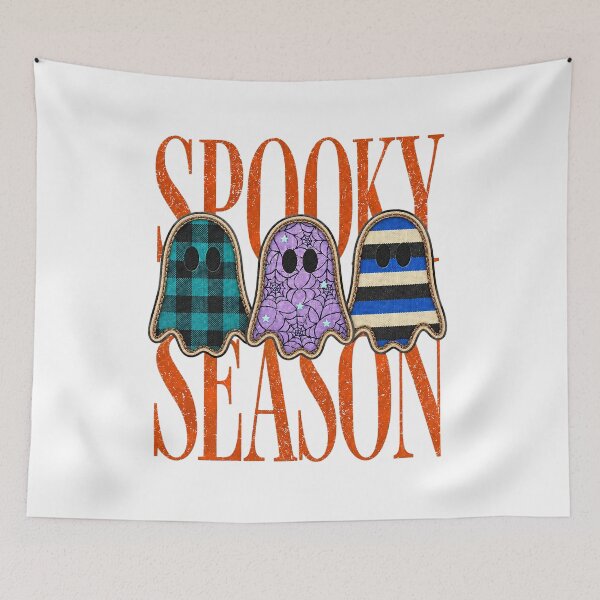 Item preview, Three Cute Patterned Ghosts Spooky Season Halloween Vintage Graphic designed and sold by Derekquie.