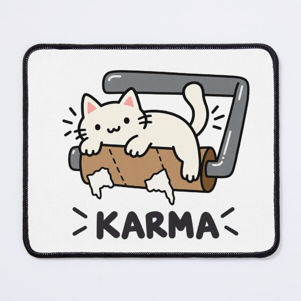 Item preview, Karma Cat Funny Cute Cat Pun designed and sold by MonkiFlipp.