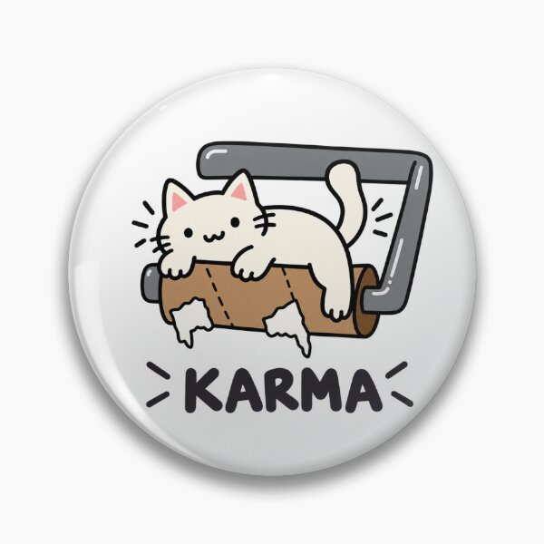 Item preview, Karma Cat Funny Cute Cat Pun designed and sold by MonkiFlipp.