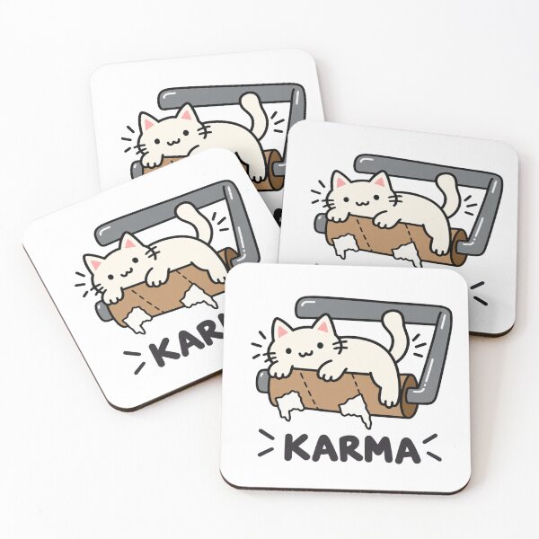 Item preview, Karma Cat Funny Cute Cat Pun designed and sold by MonkiFlipp.