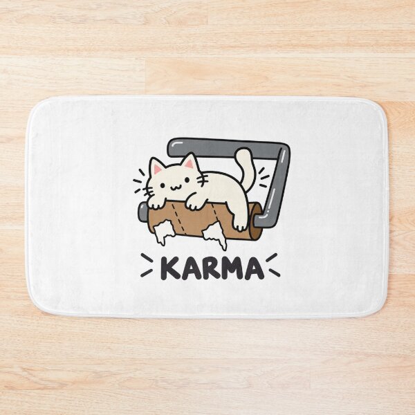 Artikelvorschau, Karma Cat Lustiges süßes Katzen-Wortspiel entworfen und verkauft von MonkiFlipp.