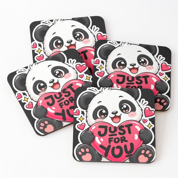 Item preview, Cute Panda Just For You Heart Romantic Kawaii Love Gift designed and sold by snaperos.