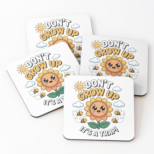 Item preview, Don't Grow Up It's A Trap — Cute Sunflower Kawaii Design designed and sold by LoFizzy.