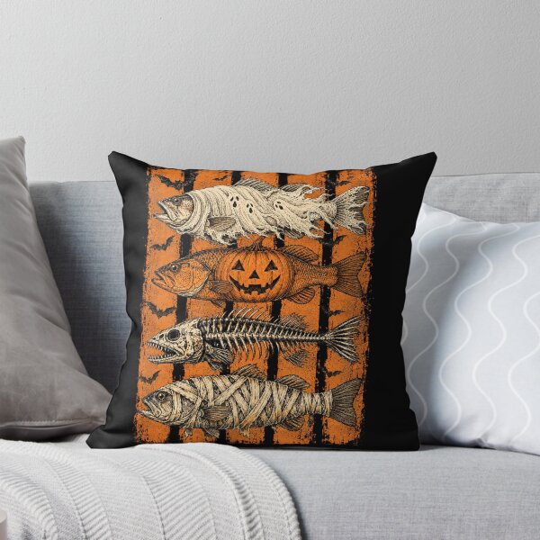 Item preview, Halloween Fishing Spooky Angler Fish Skeleton Pumpkin Gift designed and sold by RileyAngelaShop.