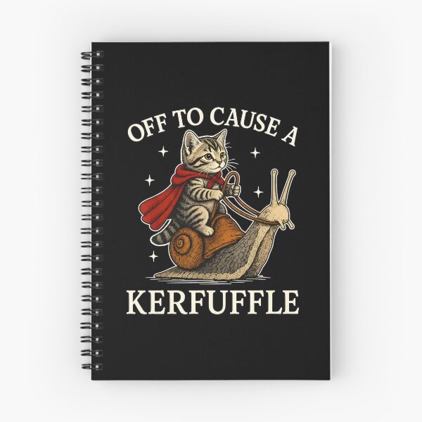 Item preview, Off to Cause A Kerfuffle Funny Cat Riding Snail designed and sold by Dmo3HarkoArt.