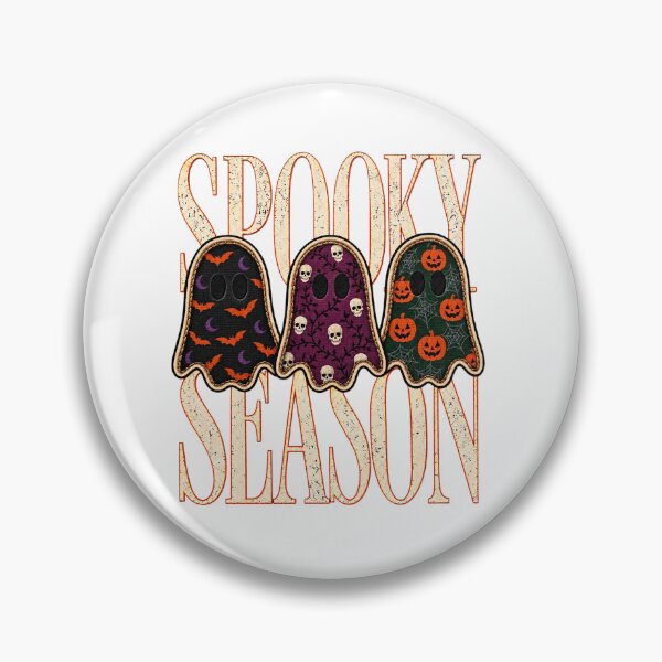 Item preview, Spooky Season Three Patterned Halloween Ghosts Vintage Graphic designed and sold by Derekquie.