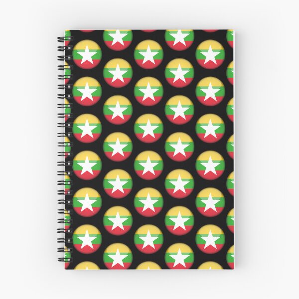 Item preview, Myanmar 3D Round Flag Myanmar Pride Design designed and sold by yazdogs.