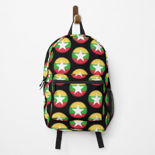 Item preview, Myanmar 3D Round Flag Myanmar Pride Design designed and sold by YAZ.