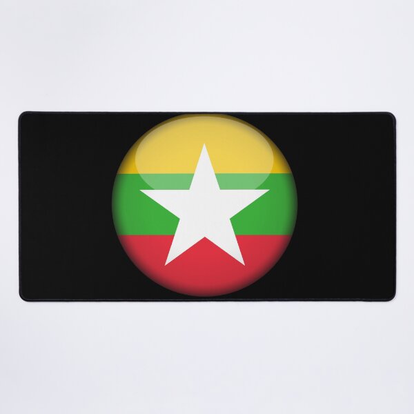 Item preview, Myanmar 3D Round Flag Myanmar Pride Design designed and sold by yazdogs.
