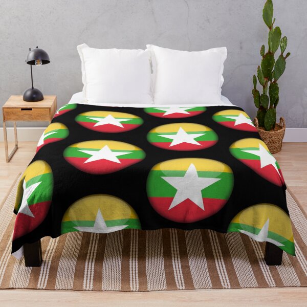 Item preview, Myanmar 3D Round Flag Myanmar Pride Design designed and sold by yazdogs.